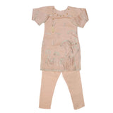 Girls Embroidered Fancy Suit 3 Pcs - Peach, Kids, Girls Sets And Suits, Chase Value, Chase Value