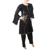 Women's Embroidered Fancy 03 Pcs Suit - Black, Women, Shalwar Suits, Chase Value, Chase Value