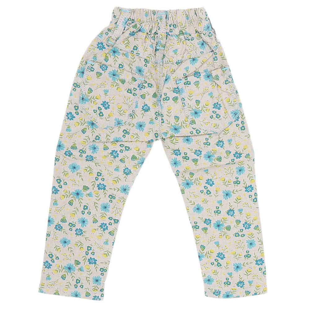 Girls Printed Pant - Grey, Kids, Girls Pants And Capri, Chase Value, Chase Value