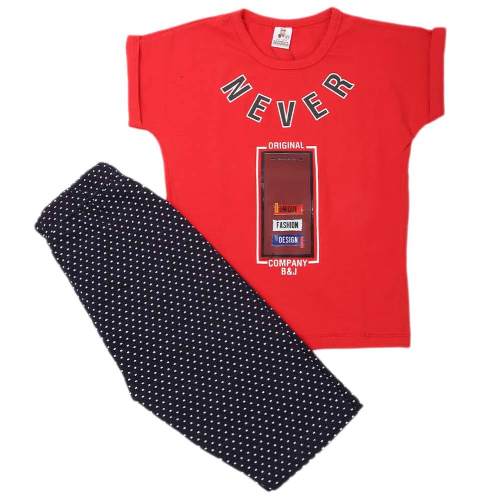Boys 2 Pcs Suit Half Sleeves - Red, Kids, Boys Sets And Suits, Chase Value, Chase Value