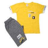 Boys 2 Pcs Suit Half Sleeves - Yellow, Kids, Boys Sets And Suits, Chase Value, Chase Value
