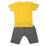 Boys Half Sleeves 2 Piece Suit - Yellow, Kids, Boys Sets And Suits, Chase Value, Chase Value