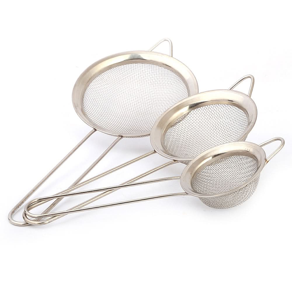 Tea Strainer 3Pcs (AB-1) - Silver, Home & Lifestyle, Kitchen Tools And Accessories, Chase Value, Chase Value