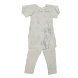 Girls Embroidered Fancy Suit 3 Pcs - Grey, Kids, Girls Sets And Suits, Chase Value, Chase Value