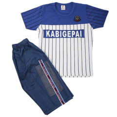 Boys 2 Pcs Suit Half Sleeves - Blue, Kids, New Born Boys Sets And Suits, Chase Value, Chase Value