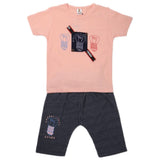 Boys Half Sleeves 2 Piece Suit - Peach, Kids, Boys Sets And Suits, Chase Value, Chase Value