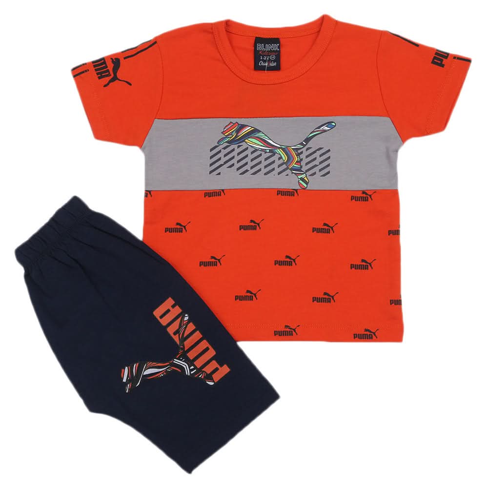 Boys Short Suit - Orange, Boys Sets & Suits, Chase Value, Chase Value