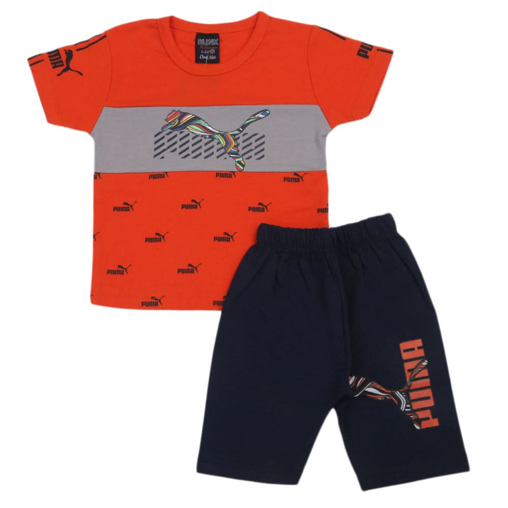 Boys Short Suit - Orange, Boys Sets & Suits, Chase Value, Chase Value