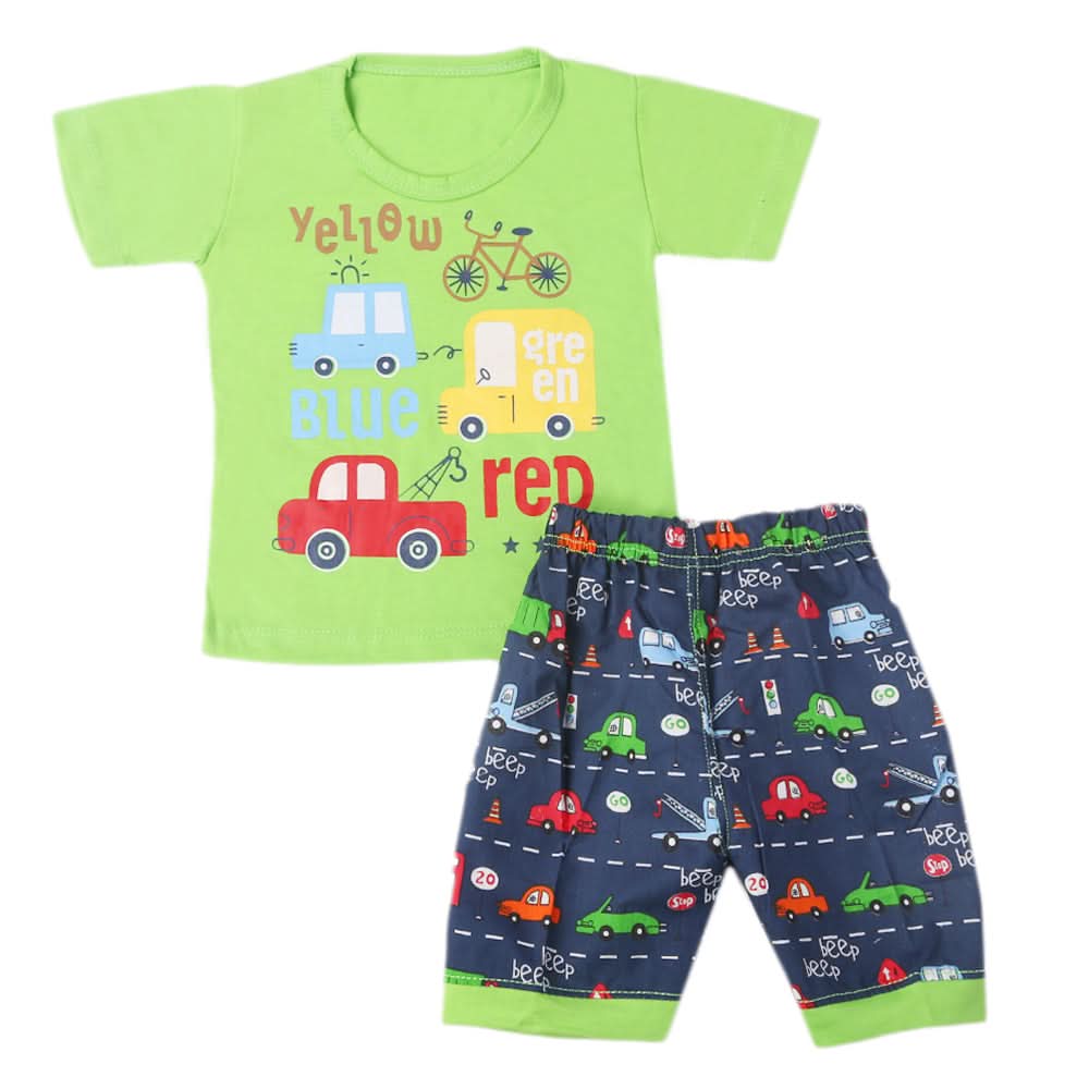 Boys Half Sleeves Short Suit - Green, Kids, Boys Sets And Suits, Chase Value, Chase Value