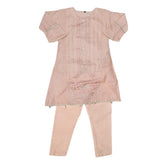 Girls Embroidered Fancy Suit 3 Pcs - Peach, Kids, Girls Sets And Suits, Chase Value, Chase Value