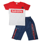 Boys 2 Pcs Suit Half Sleeves - Red, Kids, New Born Boys Sets And Suits, Chase Value, Chase Value