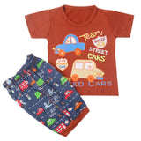 Boys Half Sleeves Short Suit - Dark Brown, Kids, Boys Sets And Suits, Chase Value, Chase Value