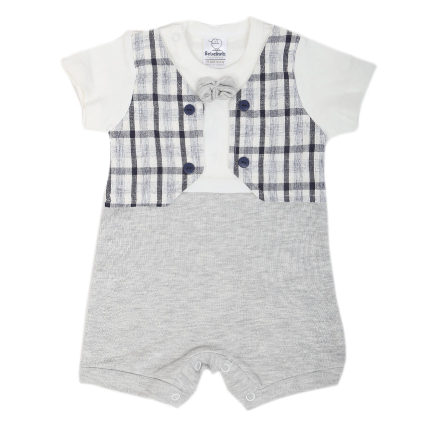 Newborn Boys Turkish Romper - Grey, Kids, NB Boys Rompers, Chase Value, Chase Value