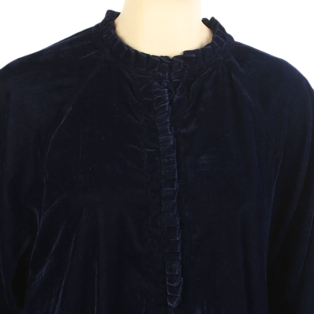 Women's Velvet Fancy Kurti - Navy Blue, Women Ready Kurtis, Chase Value, Chase Value