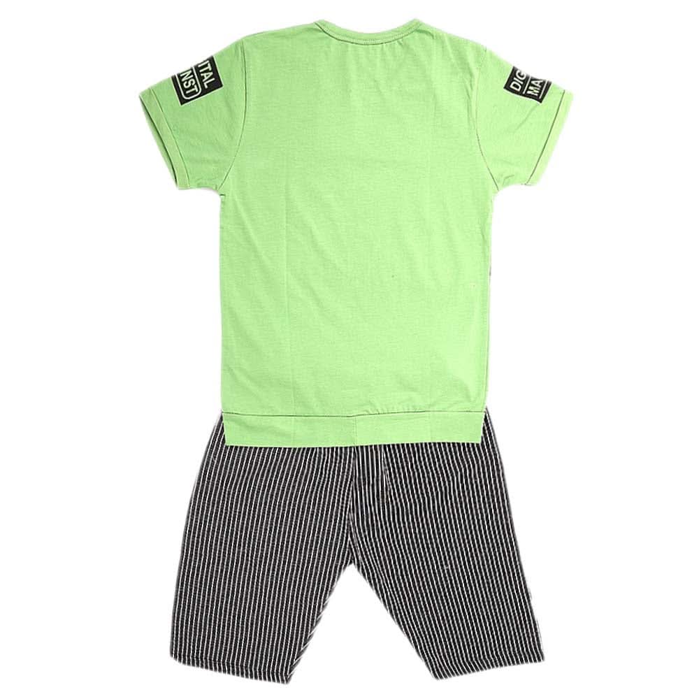 Boys Half Sleeves 2 Piece Suit - Green, Kids, Boys Sets And Suits, Chase Value, Chase Value