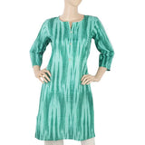 Women's Tie Dye Printed Kurti - Sea Green, Women, Ready Kurtis, Chase Value, Chase Value