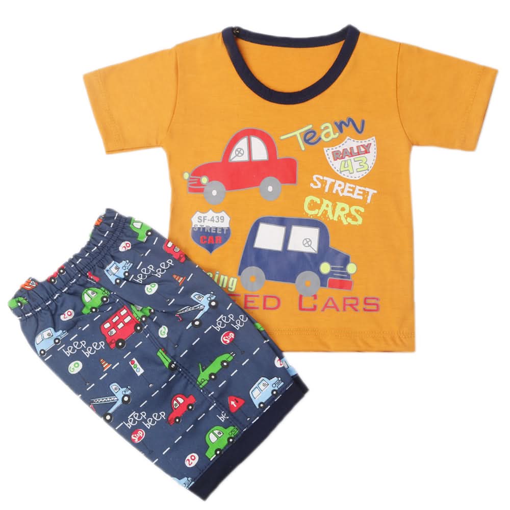 Boys Half Sleeves Short Suit - Brown, Kids, Boys Sets And Suits, Chase Value, Chase Value
