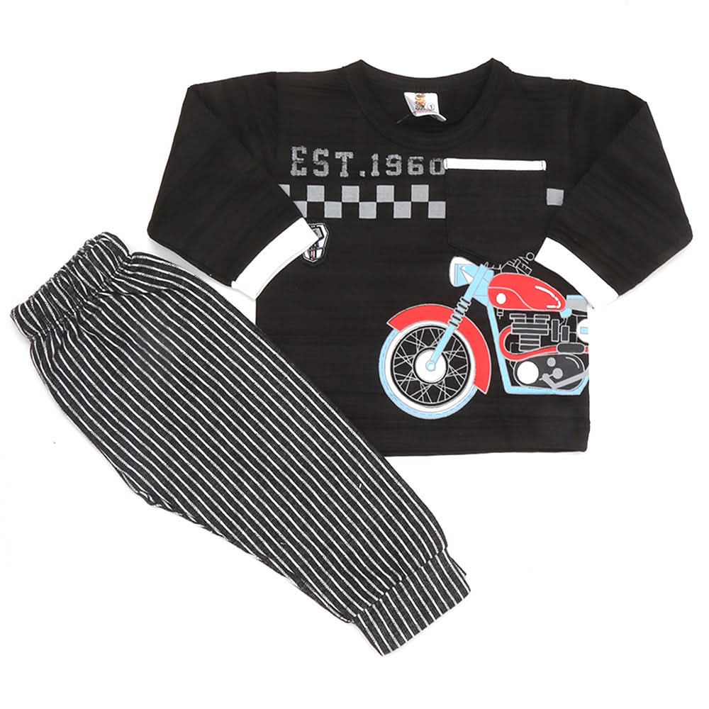 Newborn Boys Full Sleeves Suit - Black, Kids, NB Boys Sets And Suits, Chase Value, Chase Value