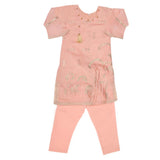 Girls Embroidered Fancy Suit 3 Pcs - Pink, Kids, Girls Sets And Suits, Chase Value, Chase Value