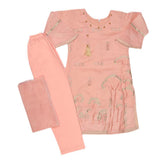 Girls Embroidered Fancy Suit 3 Pcs - Pink, Kids, Girls Sets And Suits, Chase Value, Chase Value