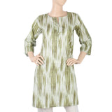 Women's Tie Dye Printed Kurti - Green, Women, Ready Kurtis, Chase Value, Chase Value