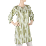 Women's Tie Dye Printed Kurti - Green, Women, Ready Kurtis, Chase Value, Chase Value