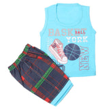 Boys Half Sleeves Sando Suit - Sky Blue, Kids, Boys Sets And Suits, Chase Value, Chase Value