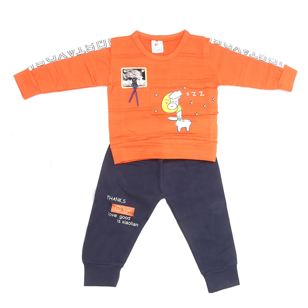 Newborn Boys Full Sleeves Suit - Orange, Kids, NB Boys Sets And Suits, Chase Value, Chase Value