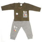 Newborn Boys Full Sleeves Suit - Dark Green, Kids, NB Boys Sets And Suits, Chase Value, Chase Value