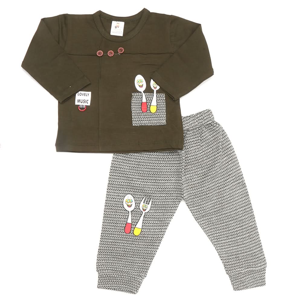Newborn Boys Full Sleeves Suit - Dark Green, Kids, NB Boys Sets And Suits, Chase Value, Chase Value