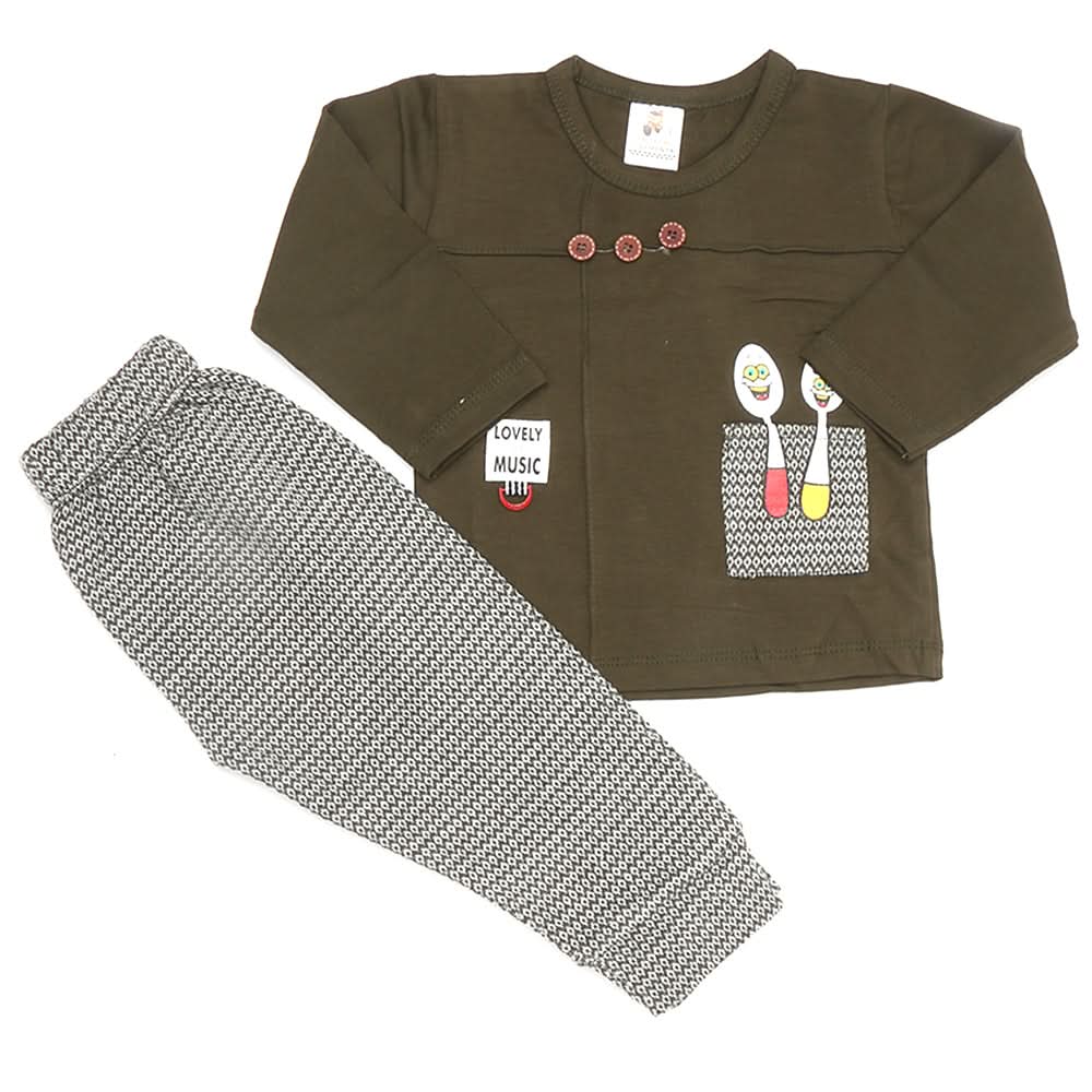 Newborn Boys Full Sleeves Suit - Dark Green, Kids, NB Boys Sets And Suits, Chase Value, Chase Value