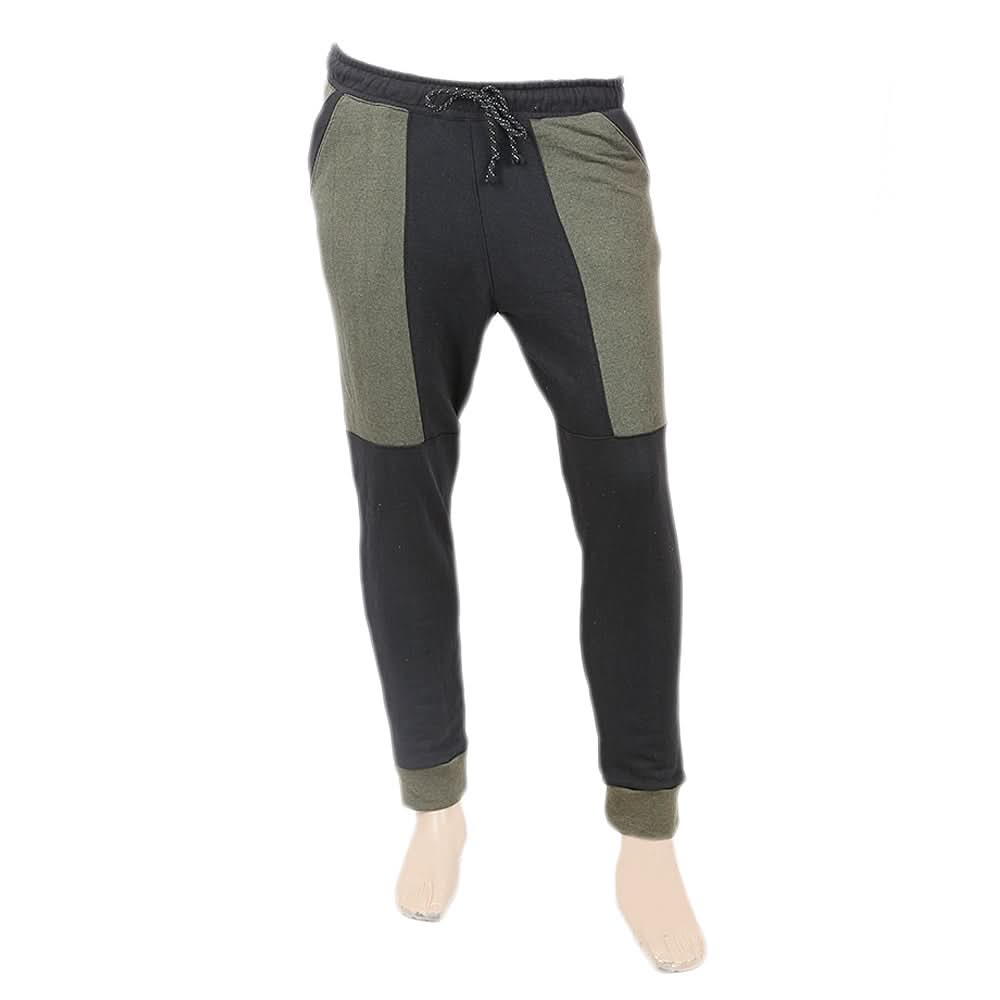 Men's Fancy Knitted Trouser - Black & Green, Men, Lowers And Sweatpants, Chase Value, Chase Value