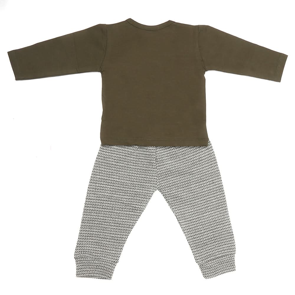Newborn Boys Full Sleeves Suit - Dark Green, Kids, NB Boys Sets And Suits, Chase Value, Chase Value