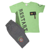 Boys 2 Pcs Suit Half Sleeves - Green, Kids, Boys Sets And Suits, Chase Value, Chase Value