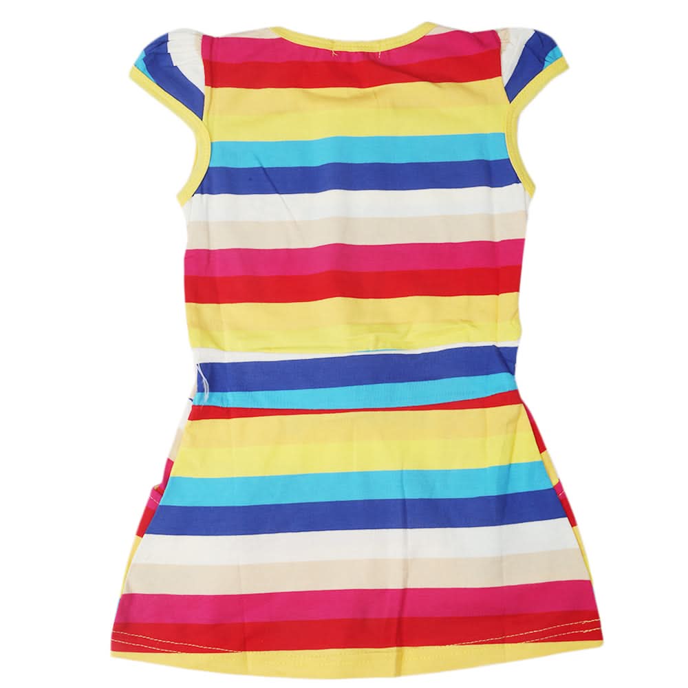 Girls Yarn Dyed Half Sleeves T-Shirt - Multi, Kids, Girls T-Shirts, Chase Value, Chase Value