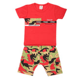 Boys Half Sleeves 2 Piece Suit - Red, Kids, Boys Sets And Suits, Chase Value, Chase Value