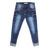 Girls Denim Pant - Dark-Blue, Kids Clothes, Chase Value, Chase Value