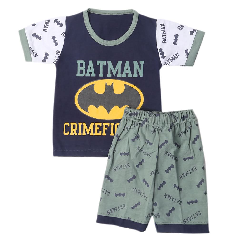 Boys Half Sleeves Short Suit - Navy Blue, Kids, Boys Sets And Suits, Chase Value, Chase Value