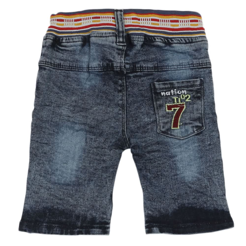 Boys Denim Bermuda - Army Blue, Boys Shorts, Chase Value, Chase Value