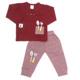 Newborn Boys Full Sleeves Suit - Maroon, Kids, NB Boys Sets And Suits, Chase Value, Chase Value