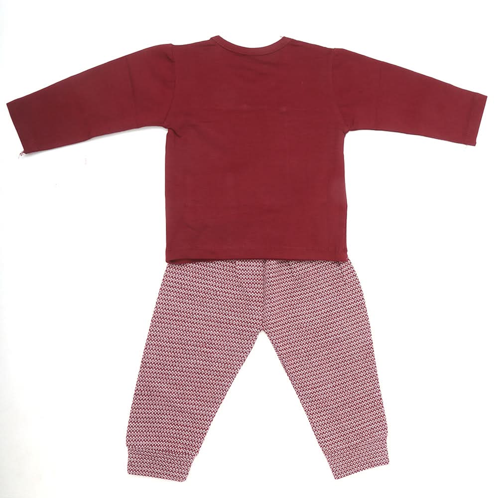 Newborn Boys Full Sleeves Suit - Maroon, Kids, NB Boys Sets And Suits, Chase Value, Chase Value