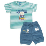 Newborn Boys Half Sleeves Suit - Sea Green, Kids, Newborn Boys Sets And Suits, Chase Value, Chase Value