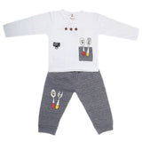 Newborn Boys Full Sleeves Suit - White, Kids, NB Boys Sets And Suits, Chase Value, Chase Value