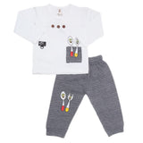 Newborn Boys Full Sleeves Suit - White, Kids, NB Boys Sets And Suits, Chase Value, Chase Value