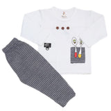 Newborn Boys Full Sleeves Suit - White, Kids, NB Boys Sets And Suits, Chase Value, Chase Value