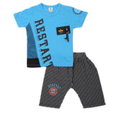 Boys 2 Pcs Suit Half Sleeves - Blue, Kids, Boys Sets And Suits, Chase Value, Chase Value