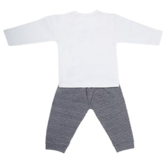Newborn Boys Full Sleeves Suit - White, Kids, NB Boys Sets And Suits, Chase Value, Chase Value