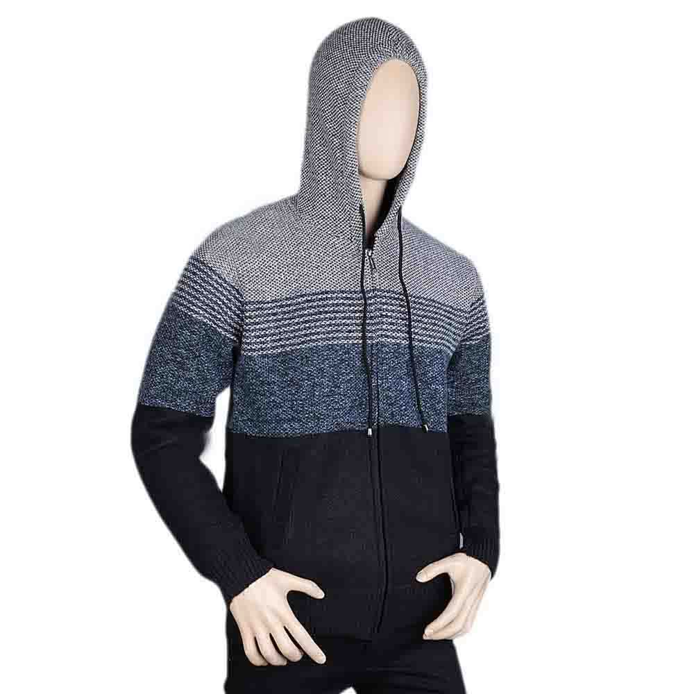 Men's Full Sleeves Hooded Zipper Upper - Grey, Men, Jackets and Hoodies, Chase Value, Chase Value