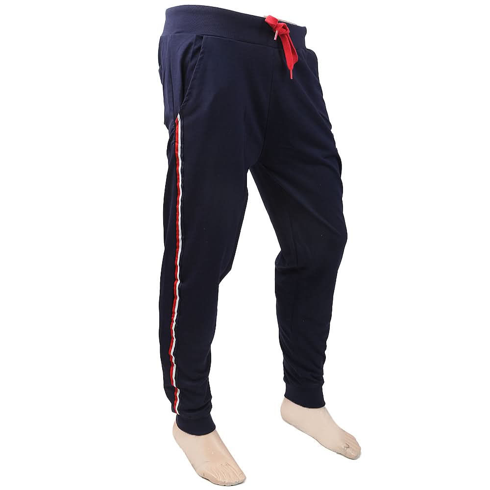 Men's Side Tape Fancy Trouser - Navy Blue, Men, Lowers And Sweatpants, Chase Value, Chase Value