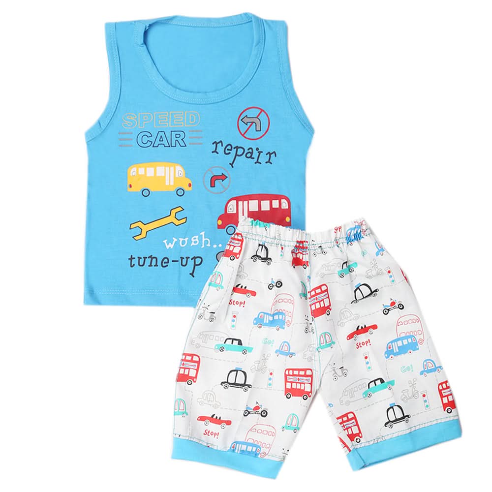 Boys Half Sleeves Sando Suit - Blue, Kids, Boys Sando, Chase Value, Chase Value
